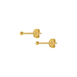 24k gold plated ball earstud