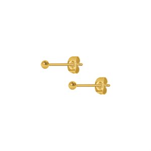 Boucles d’oreilles plaquées or 24k avec une boule