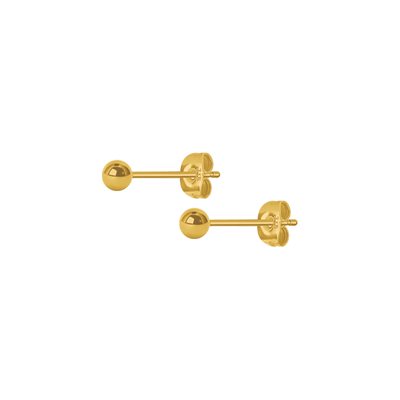 Boucles d’oreilles plaquées or 24k avec une boule