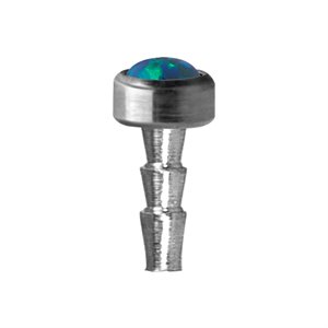 Disque opale en titanium pour labret en Bioplast push in