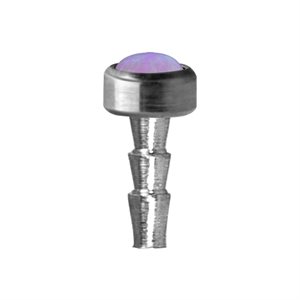 Disque opale en titanium pour labret en Bioplast push in