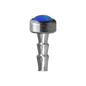 Disque opale en titanium pour labret en Bioplast push in