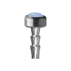 Disque opale en titanium pour labret en Bioplast push in