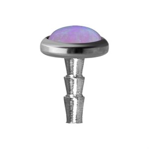 Disque opale en titanium pour labret en Bioplast push in