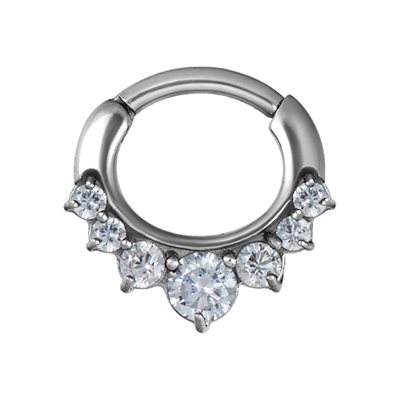 Crystal hinged septum clicker