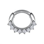 Crystal hinged septum clicker