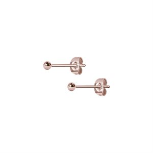 Boucles d’oreilles plaqué or rose 24k avec une boule