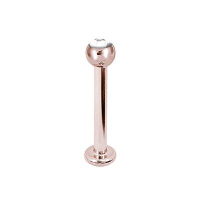 24k rose gold plated steel jewelled labret