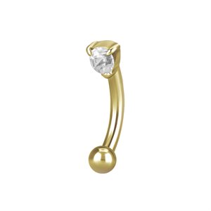 Tige de barbell courbé plaqué or rose 24k