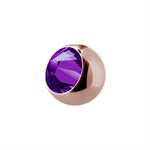 24k rose gold plated steel jewelled spare replacement ball