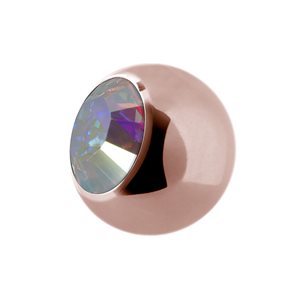 24k rose gold plated steel jewelled spare replacement ball