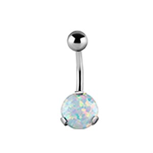 Navel banana with round synthetic opal