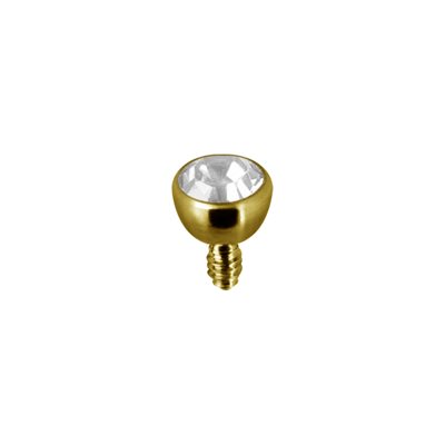 24k gold plated internal micro jewelled ball