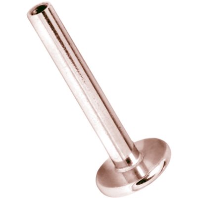 Tige de labret interne plaqué or rose 24k