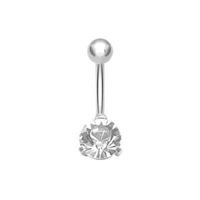 Navel banana with cubic zirconia