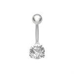 Navel banana with cubic zirconia