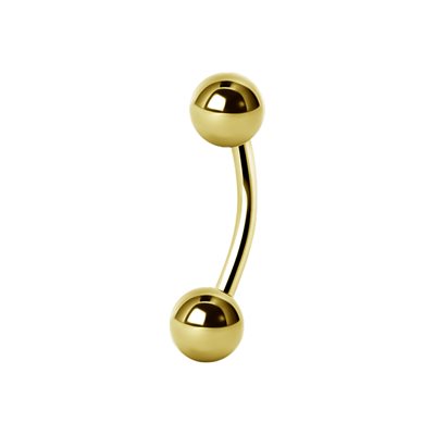 Barbell courbé plaqué or 24k