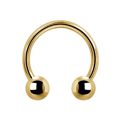 24k gold plated circular barbell