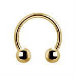 24k gold plated circular barbell