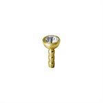 24k gold plated internal jewelled ball for Bioplast labret