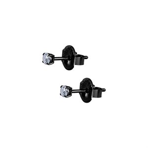 Black steel zirconia earstuds