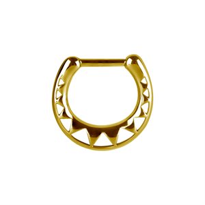 Anneau clicker de septum plaqué or 24k