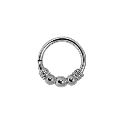 Hinged segment clicker ring