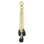 24k gold plated jewelled chains charm for clicker