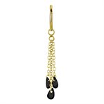 Pendentif plaqué or 24k avec chaines et pierres pour clicker