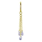 24k gold plated jewelled chains charm for clicker