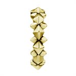 24k gold plated hinged clicker with pyramids and cones