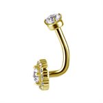 24k gold plated internal rook banana with premium zirconia