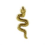 24k gold plated snake earstuds