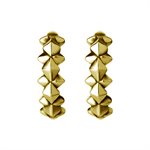 Boucles d'oreilles plaquées or 24k avec pyramides et cônes