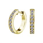 24k gold plated jewelled hoop earrings