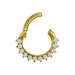 Anneau clicker de septum plaqué or 24k