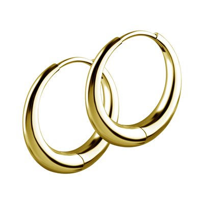 18k gold plated CoCr hoop earrings