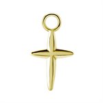 Pendentif croix en CoCr plaqué or 18k pour clicker