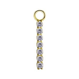 Pendentif bar 16mm en CoCr plaqué or 18k pour clicker