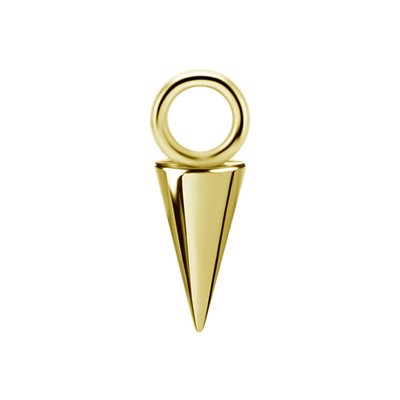 Pendentif conique 7mm en CoCr plaqué or 18k pour clicker