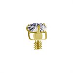 18k gold plated CoCr internal jewelled attachment