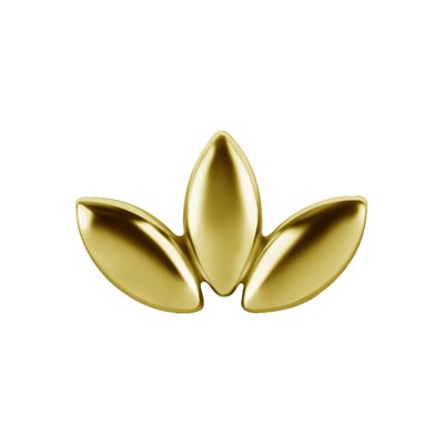 18k gold plated CoCr internal three petals attachment