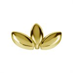 18k gold plated CoCr internal three petals attachment