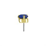 18k gold plated CoCr threadless attachment set with nano gem