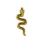 Attache interne plaquée or 24k en forme de serpent