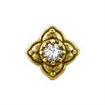 24k gold plated internal jewelled tribal flower attachment