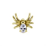 24k gold plated internal jewelled spider attachment