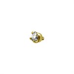 24k gold plated internal attachment with prong setting stone