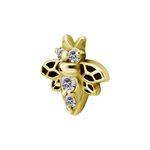 24k gold plated internal jewelled bee attachment