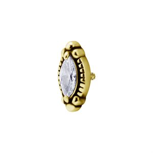 24k gold plated internal jewelled attachment